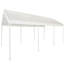 10x20 Portable Carport REPLACEMENT TOP ONLY - WHITE without Leg Skirts