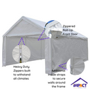 10x20 Portable Carport Garage Storage Tent - SIDEWALLS ONLY - White