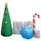 Inflatable Yard Christmas Decoration, Lighted Merry Christmas Sign 6' Long - 5' Tall - Impact Canopies USA