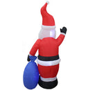 Inflatable Yard Christmas Decoration, Santa with Merry Christmas Gift Bag - 7' Tall - 4' Wide - Impact Canopies USA