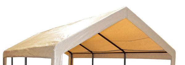 10x20 Portable Carport REPLACEMENT TOP ONLY - TAN without Leg Skirts