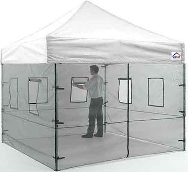 10x10 Pop up Canopy Food Service Mesh Sidewalls with Windows (WALLS ONLY)