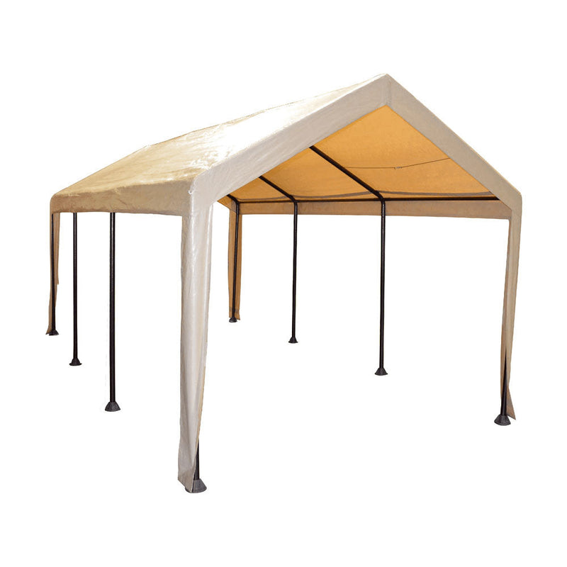 10x20 (8) Leg Portable Carport- TAN